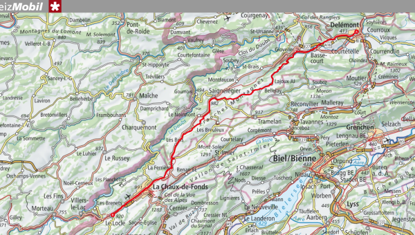 Etappe 09 | Delémont > La Chaux-de-Fonds > Le Locle